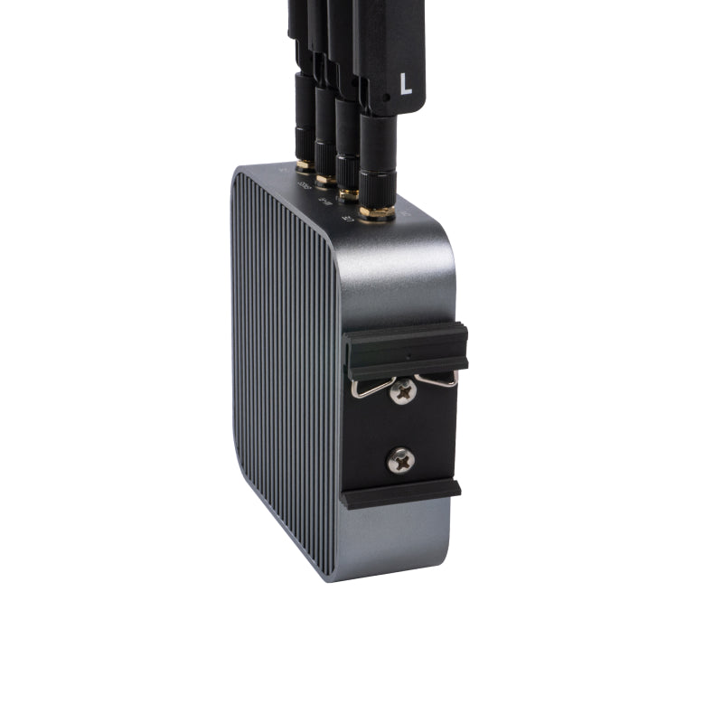 ALPON X4 industrial edge computer DIN rail mounted in a control cabinet alongside other hardware