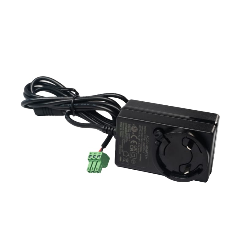 Sixfab ALPON power adapter body showing the universal 100–240V AC plug-head mount