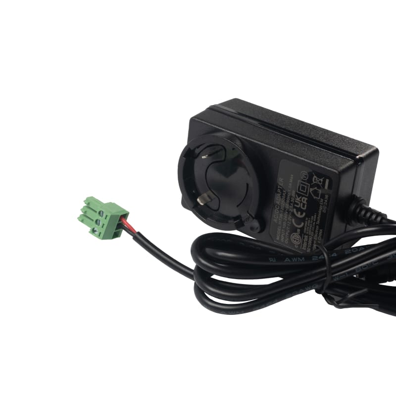 EU plug head fitted to the ALPON terminal DC power adapter body