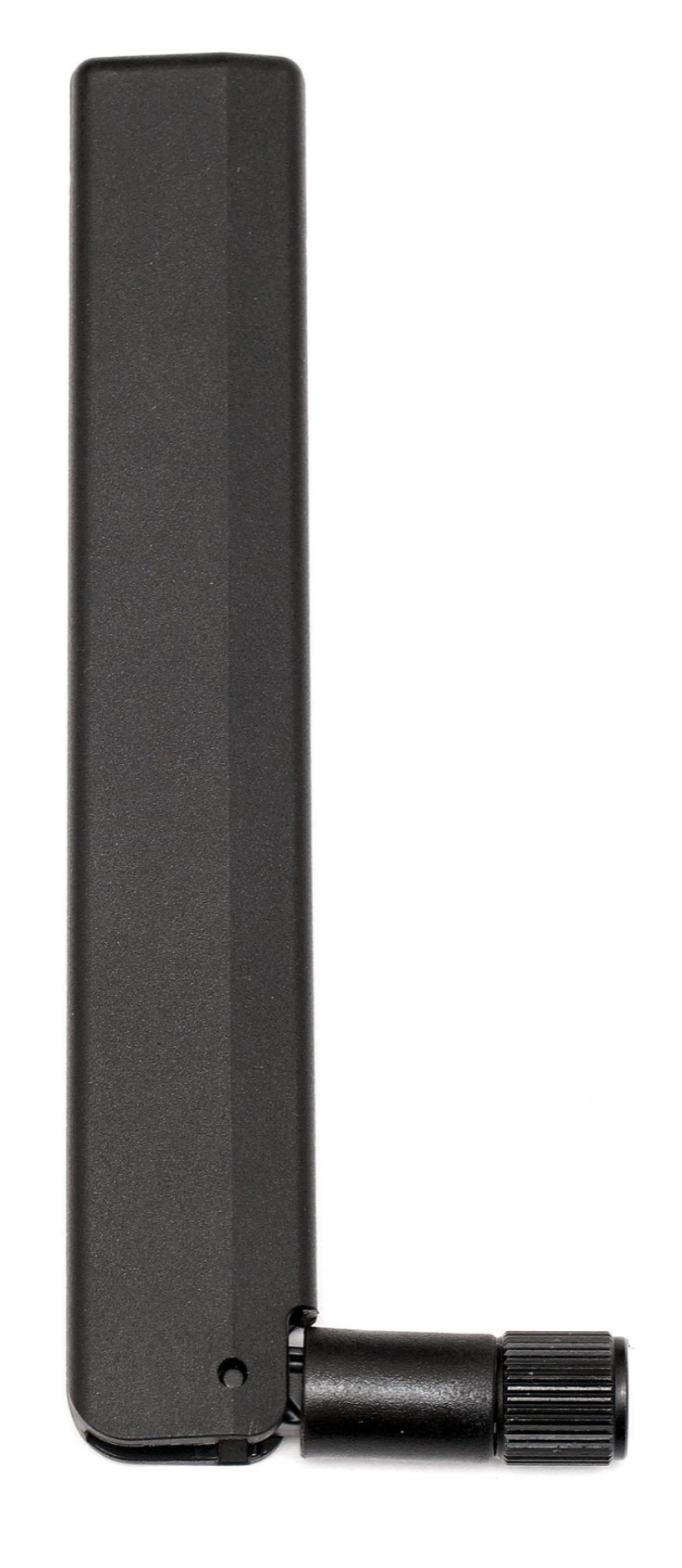 Tri-band Wi-Fi antenna upright, showing slim omni-directional radome and RP-SMA-Male base connector