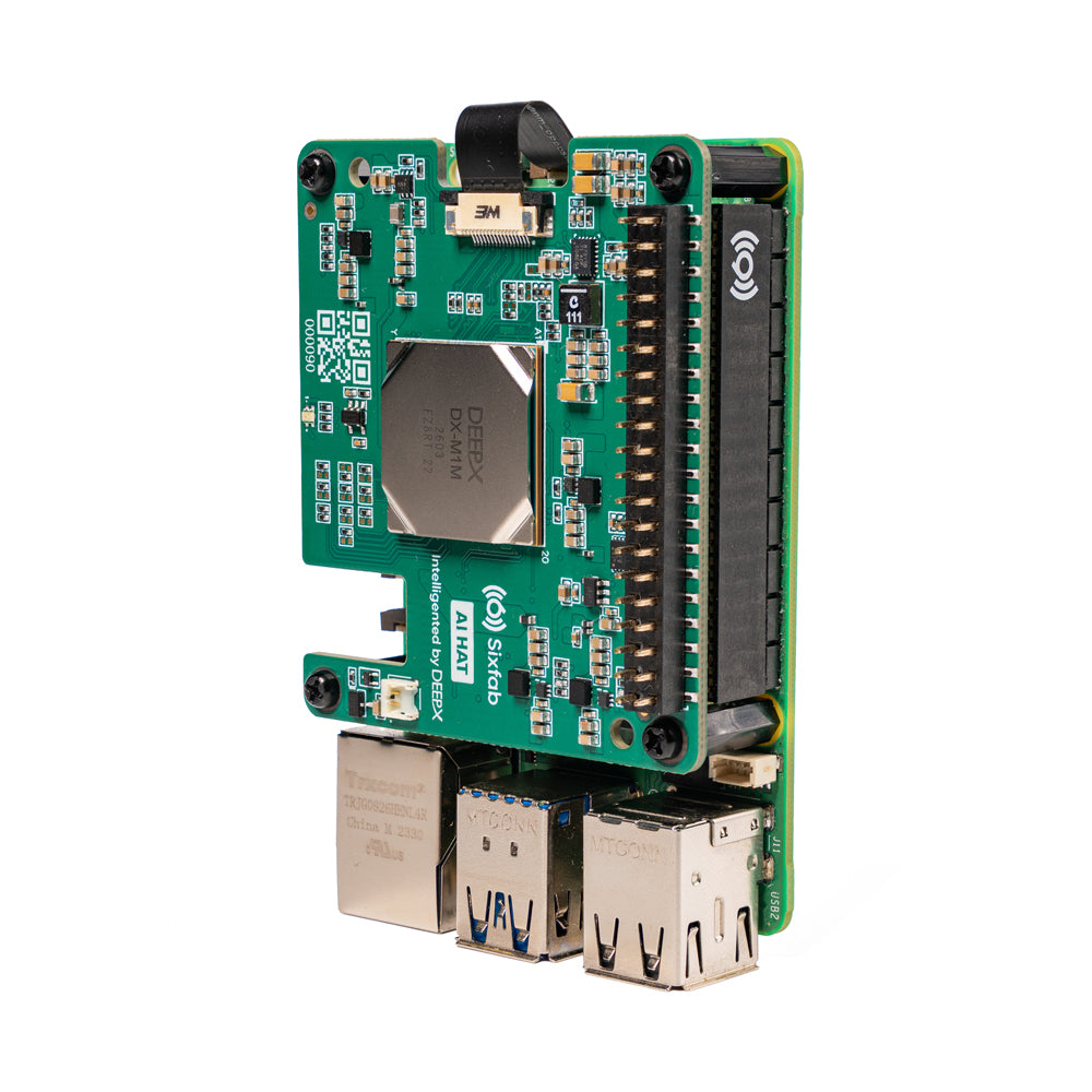 Sixfab AI HAT+ for Raspberry Pi 5 edge AI accelerator HAT close-up