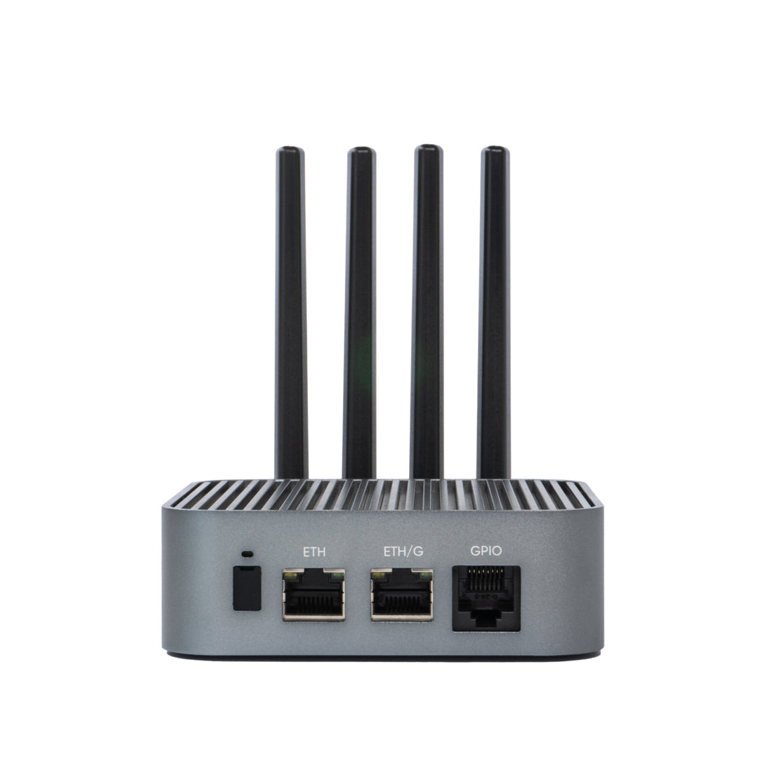 Sixfab ALPON X4 edge computer side profile with DIN-rail-mountable aluminum enclosure