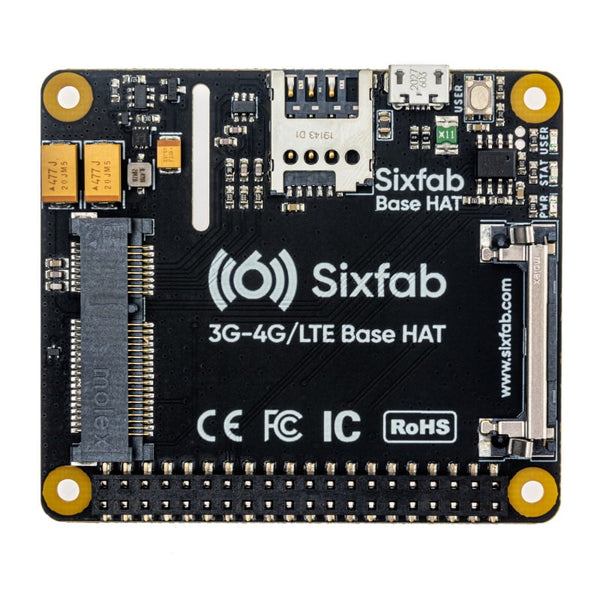 Sixfab 3G - 4G/LTE Base HAT for Raspberry Pi